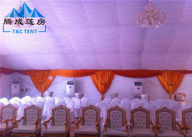 20 متر عرض بازدارنده آتش یک چادر عروسی سفارشی سفید / چادر پذیرایی عروسی در فضای باز